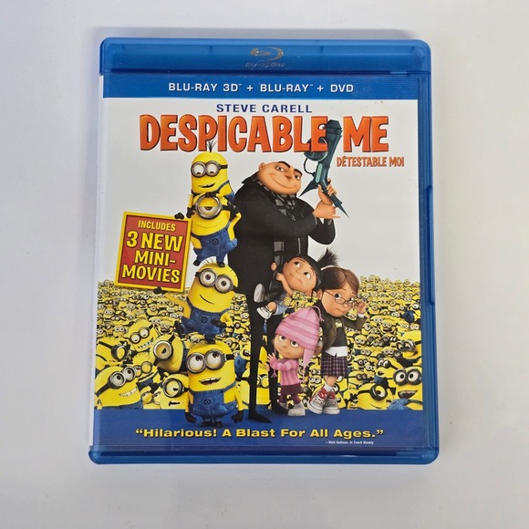 Universal Studios Other - Despicable Me 3-Disc Combo Pack 3D Blu-ray‎ DVD [Missing DVD]